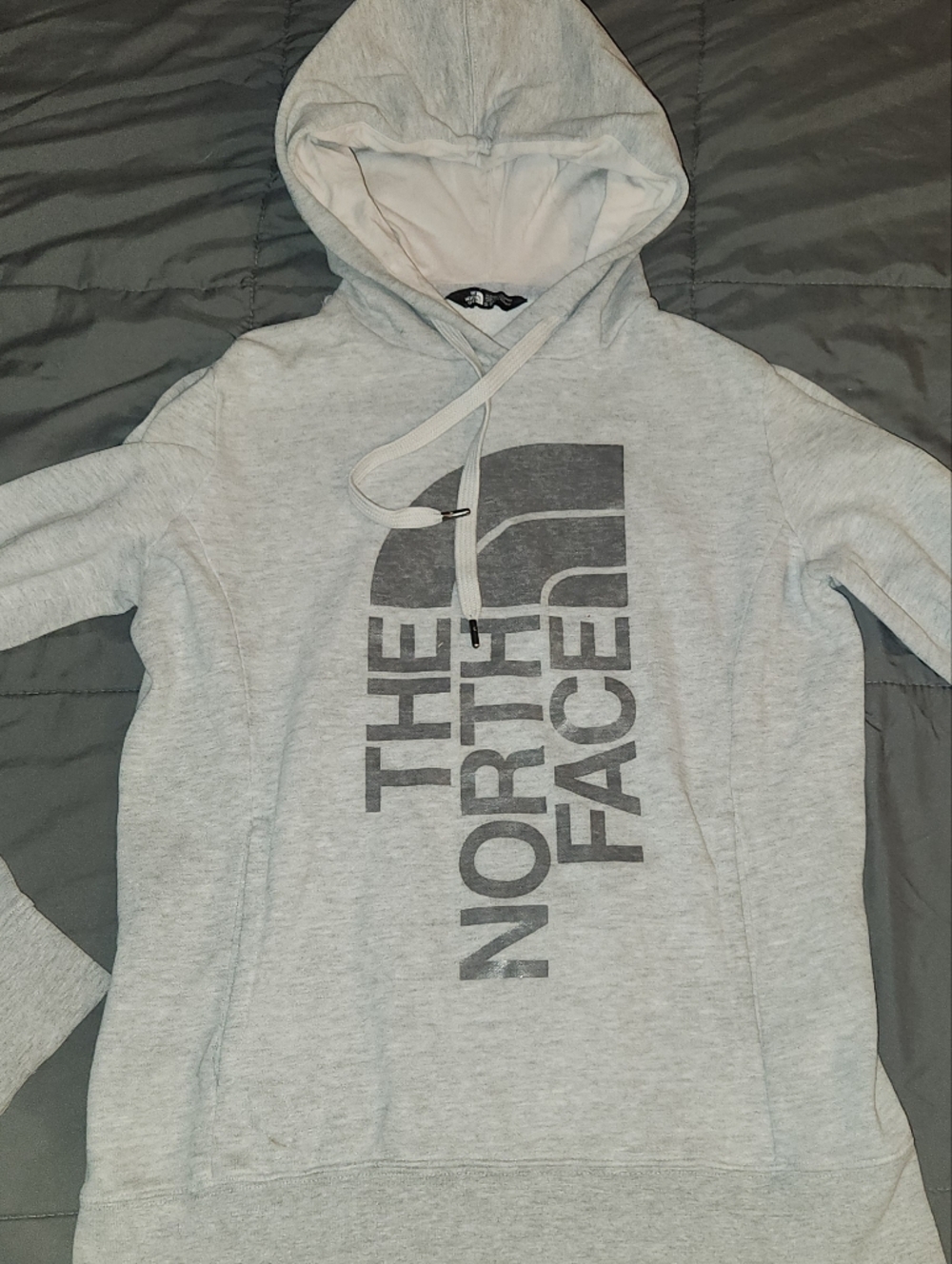 The North Face Light Gray Logo Hoodie
